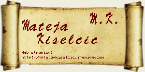 Mateja Kiselčić vizit kartica